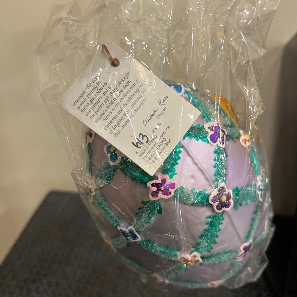 Radko Warner Bros Ornament Faberge Tweety Bird Egg 613 LTD edition, NEW MINT - Picture 7 of 10